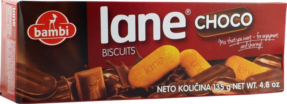 Bambi Lane Biscuit Choklad 135gr*12