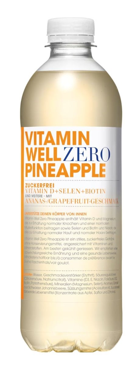VitaminWell Zero Pineapple 50cl*12