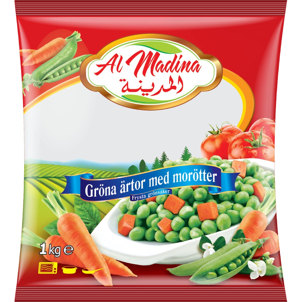 Gröna Ärter m Morötter ALM 1kg*10