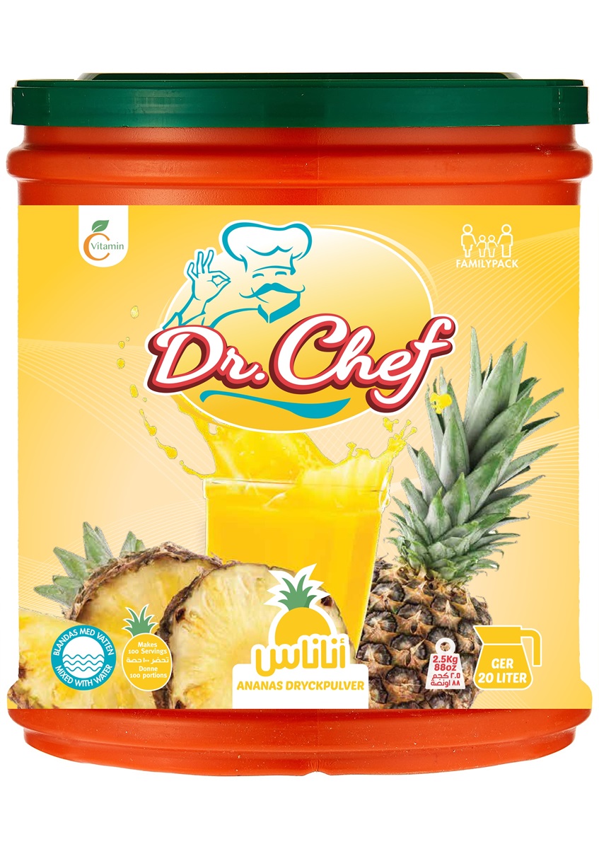 Dr Ananas dryckpulver 2,5kg*6