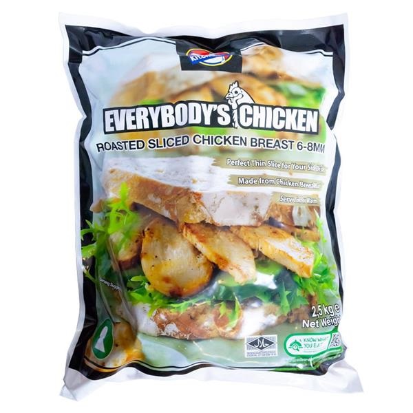 Kycklingbröst skiv 6-8m 2,5kg*4