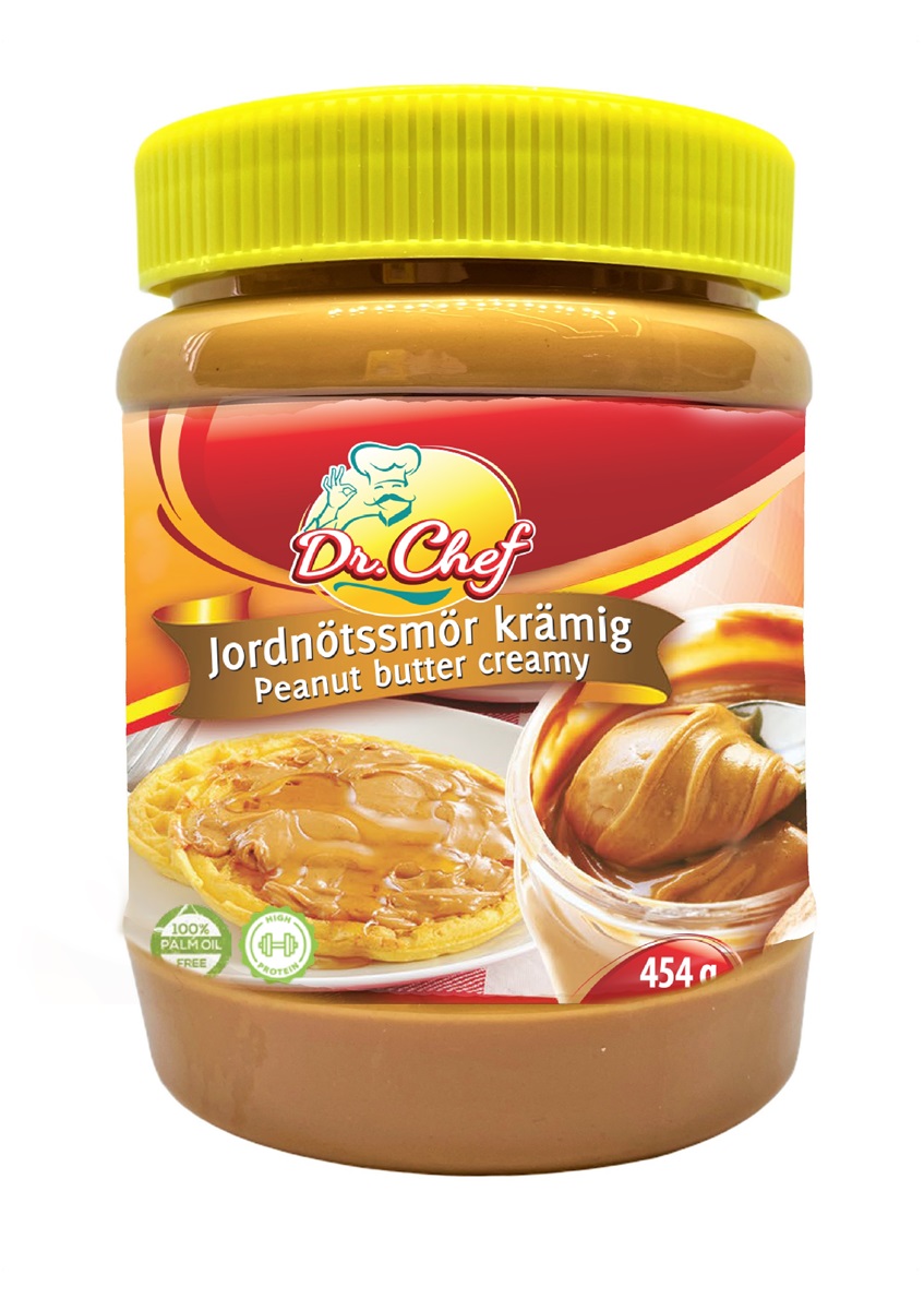 Jordnötssmör Gul krämigt  UG 454g*12