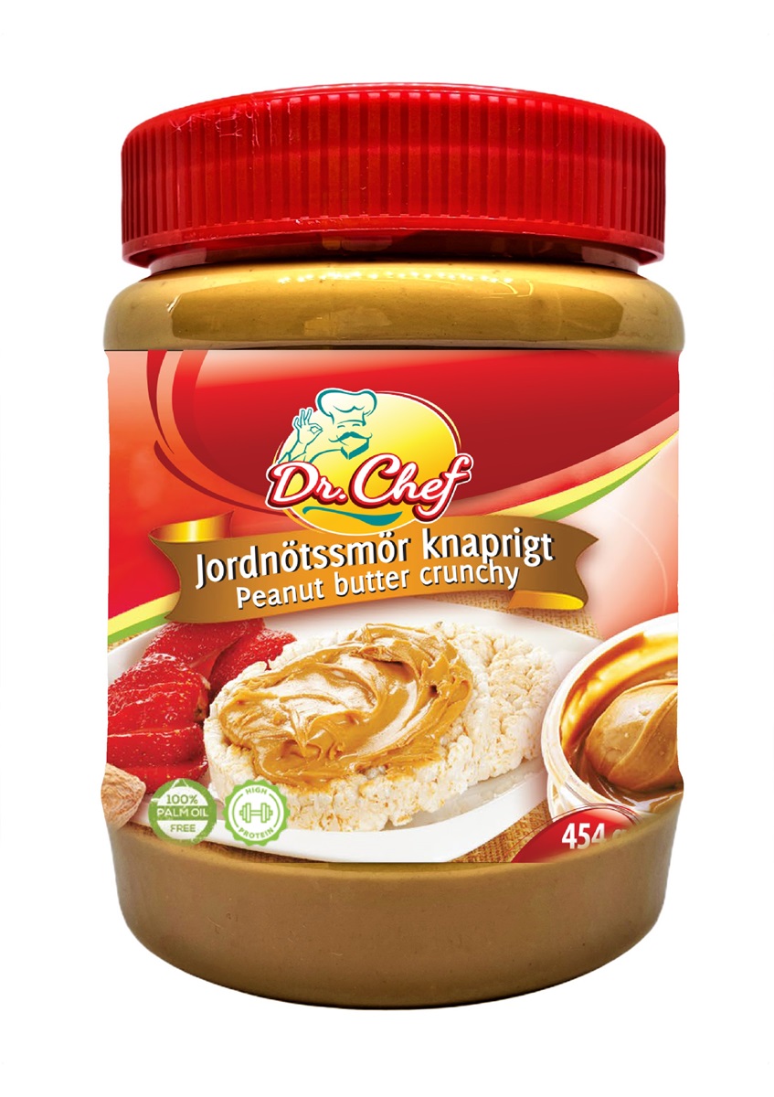 Jordnötssmör Röd knaprigt  UG 454g*12