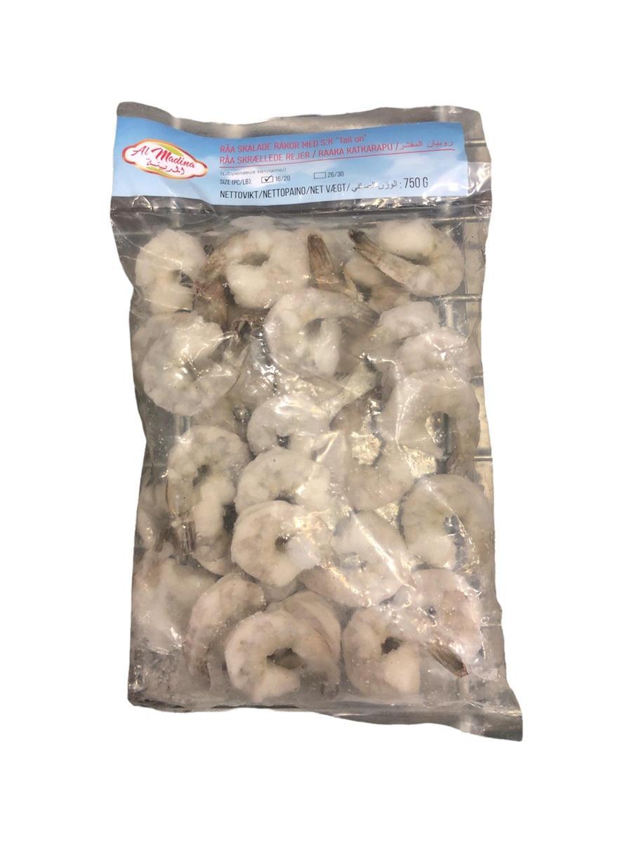 Fisk räkor rå 26/30 750gr*10