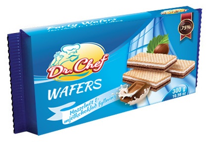 Dr wafers kex Hasselnöt 300gr*18