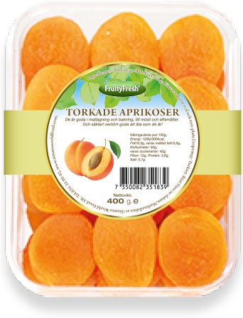 XAprikos Torkade Fruity Fresh 300gr*24