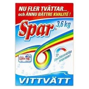 Spar Tvättmedel Vit 3,6kg*3