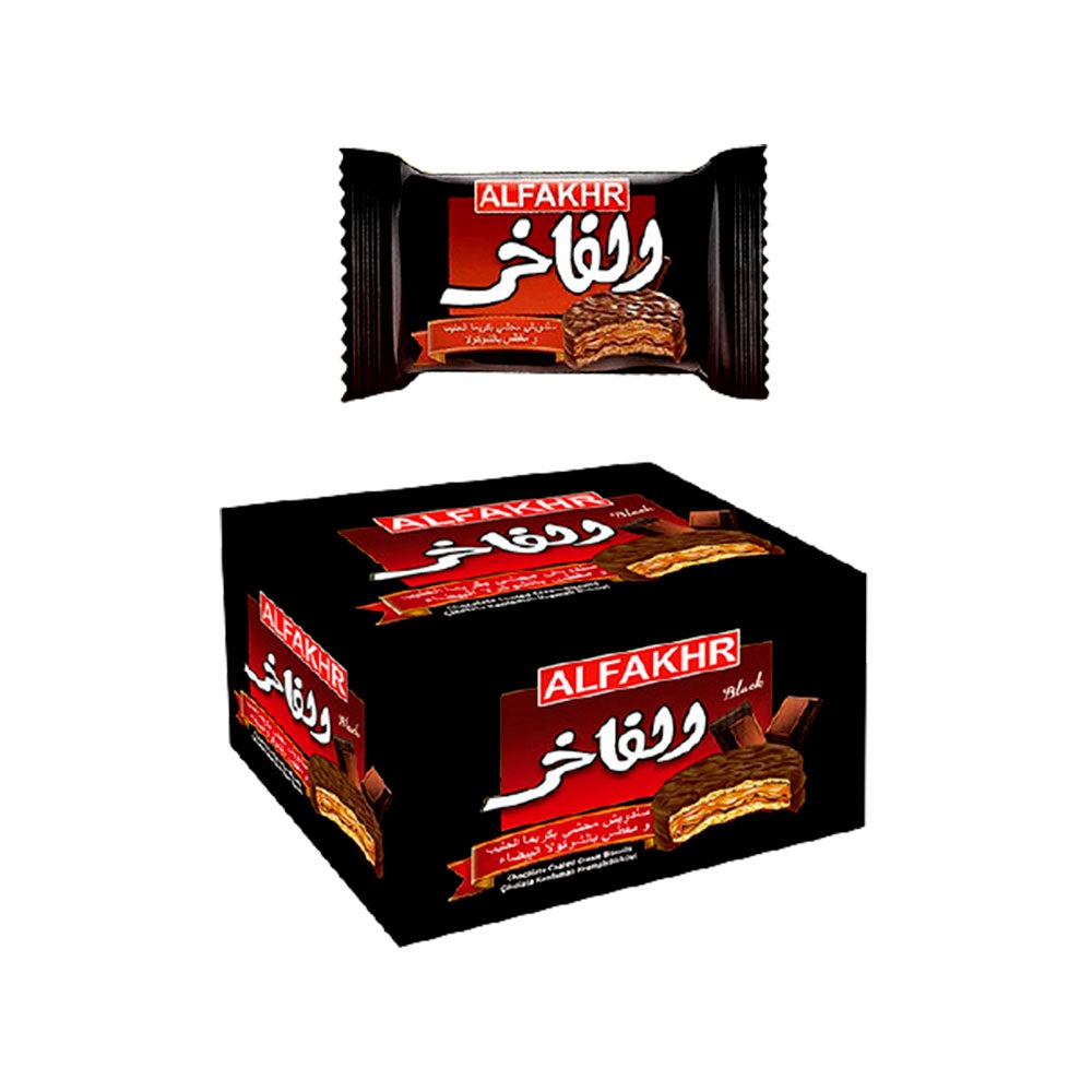 ALFAKHR Biscuit Svart 12x12st