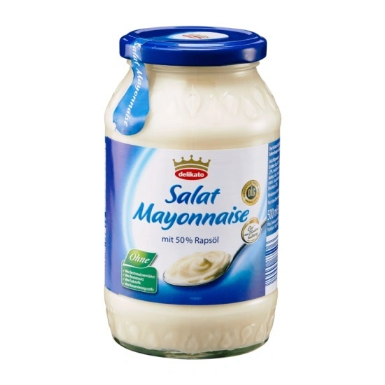 Majonäs Delikato Glas 500ml*12 TEXT