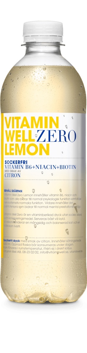 VitaminWell Lemon Zero 50cl*12