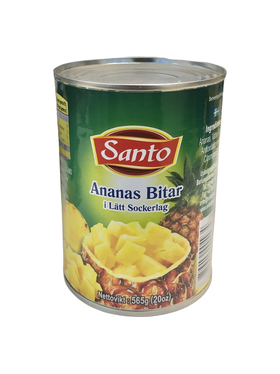 S Ananas bitar 565gr*24