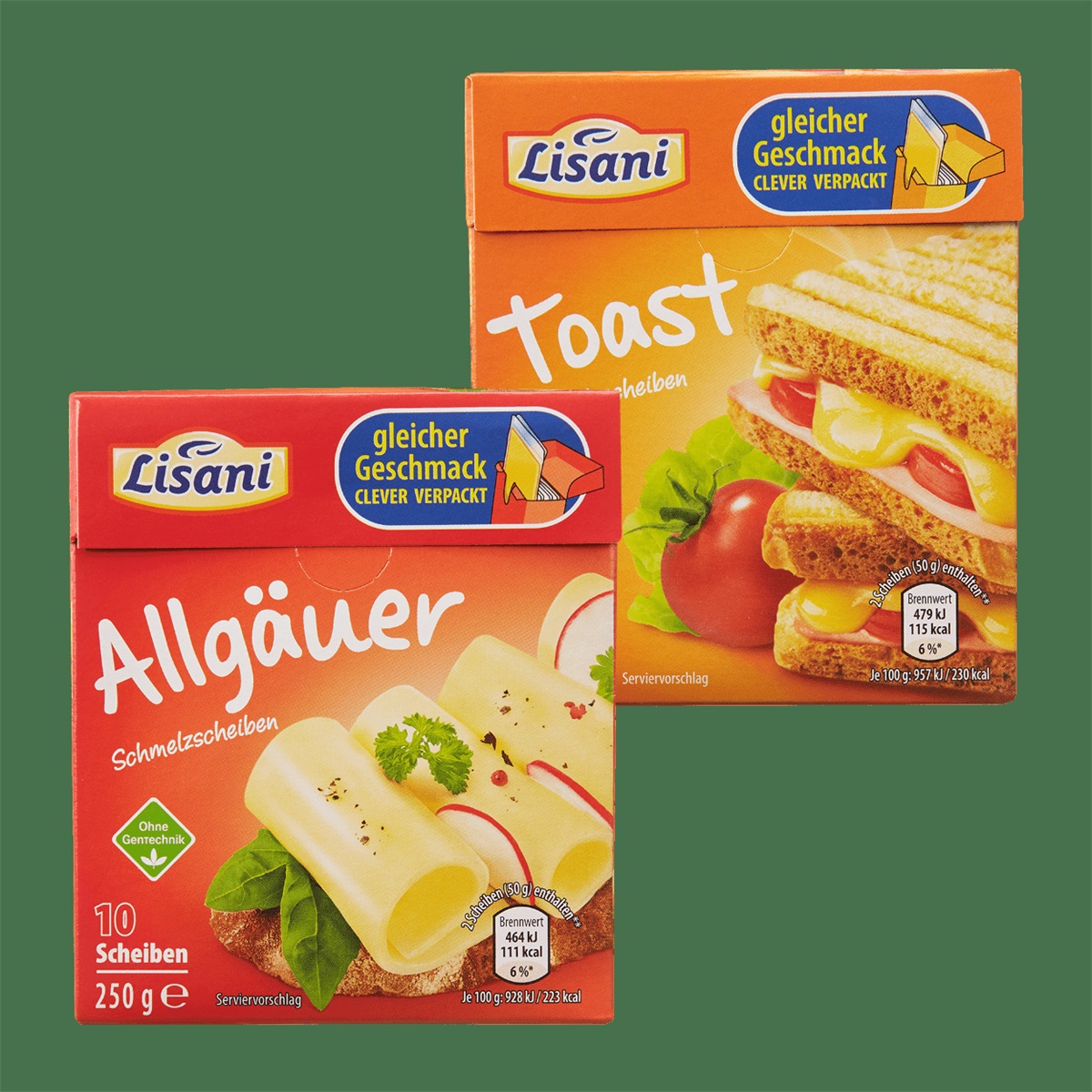 Skivade Ost Röd/Grön 250g*36 TEXT