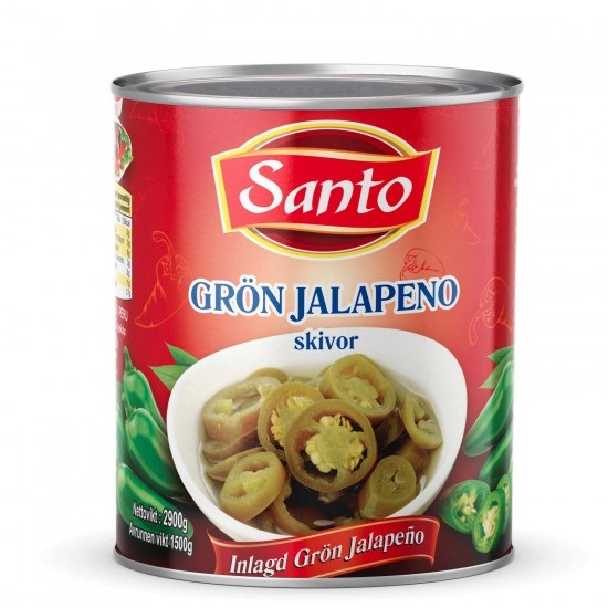 Santo Jalapeno Skivad 2900gr*6