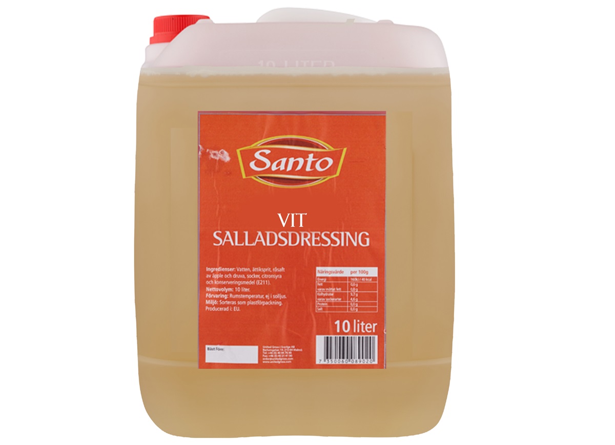 Vit Salladsdressing Vinäg- 10L