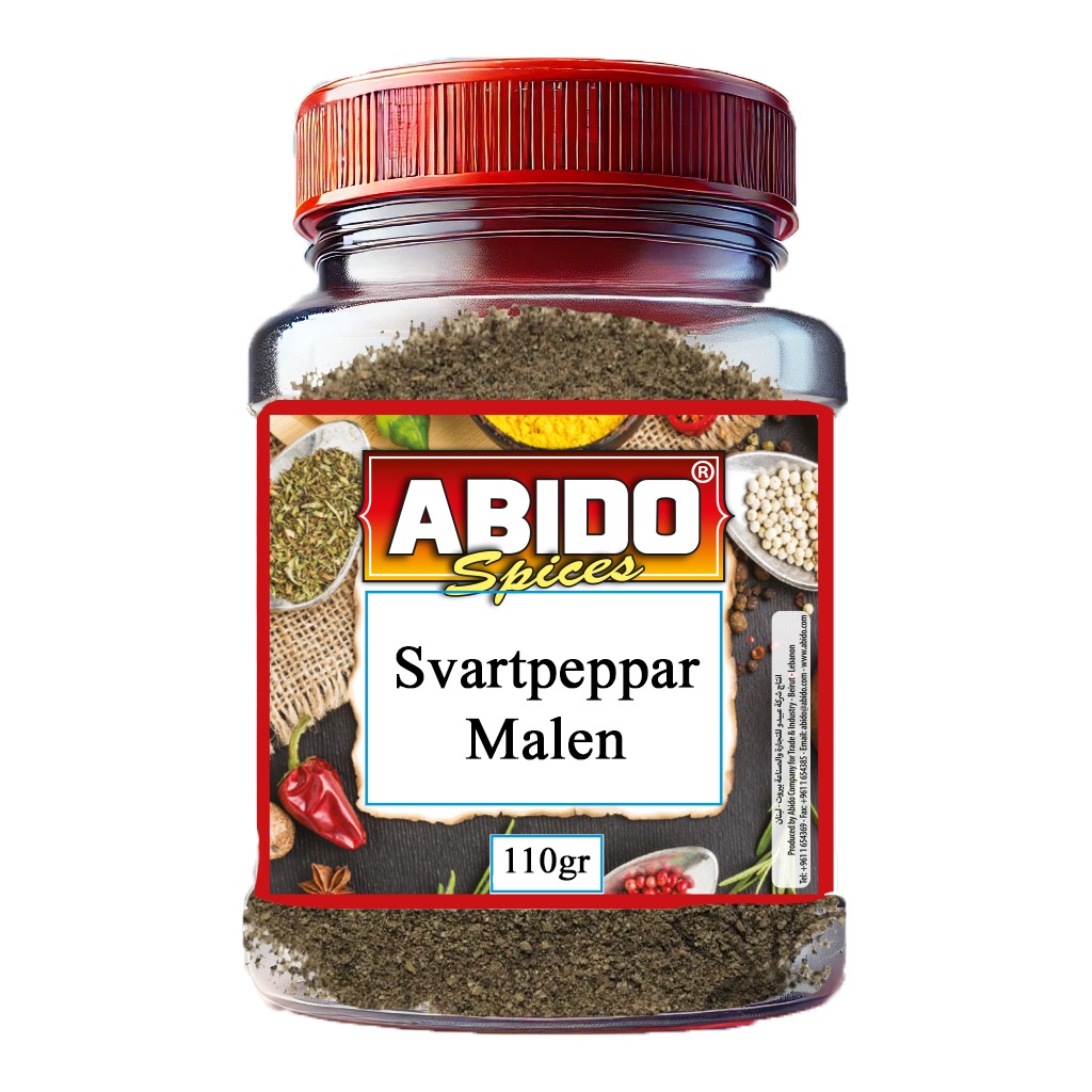 Abido Svart Peppar Malen 110gr*24
