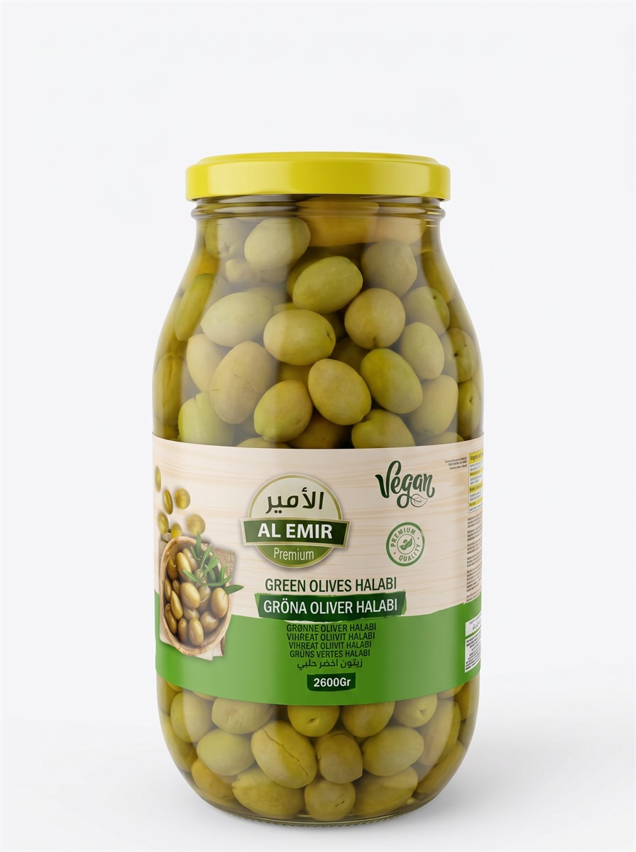 AE Inlagda Gröna oliver Halabi 2800 ml ×4