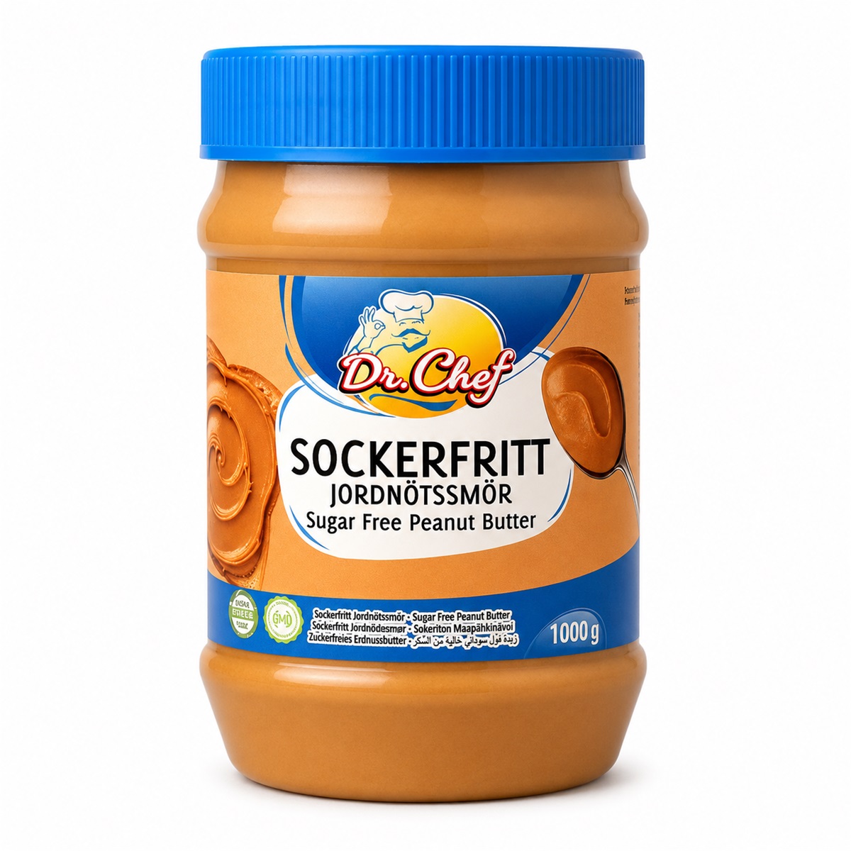 Jordnötssmör Blå sockerfritt 1kg*12