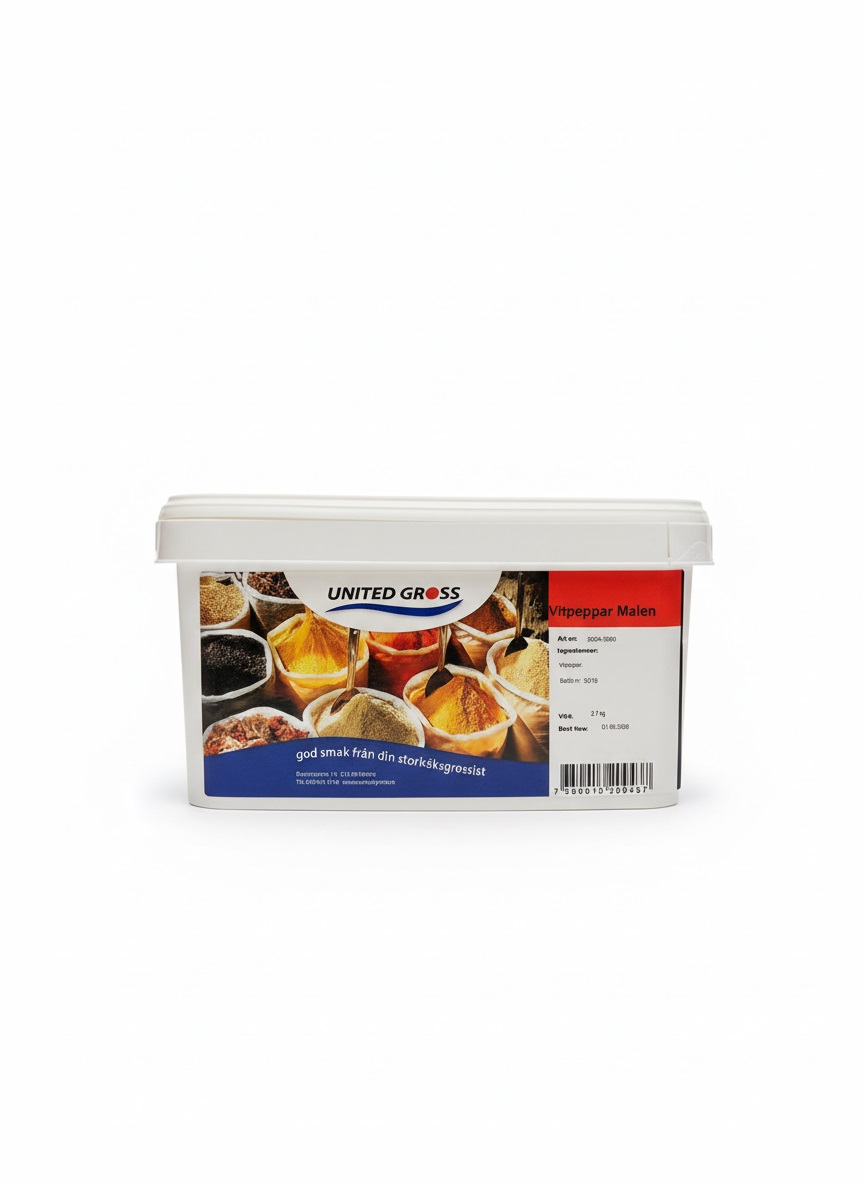 K Vit Peppar Malen UG 2,7kg