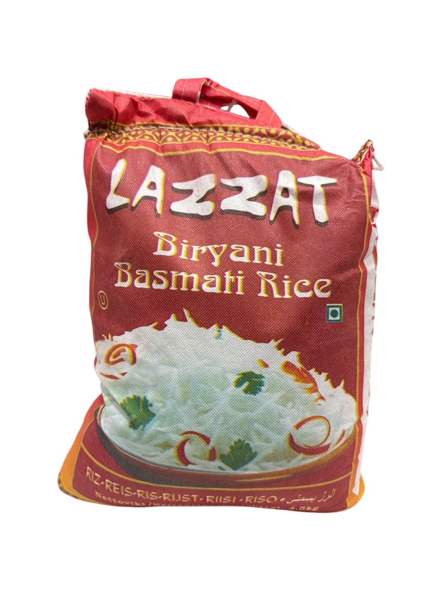 Lazzat Biryani Basmatis Ris 4,5kg*3