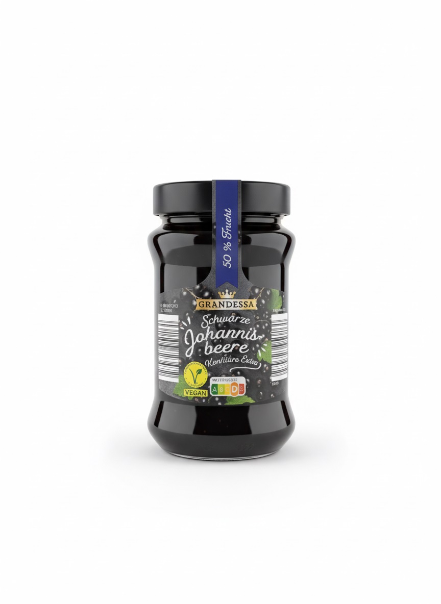 Marmelad Grandessa Svarta vinbär 450g*12 TEXT