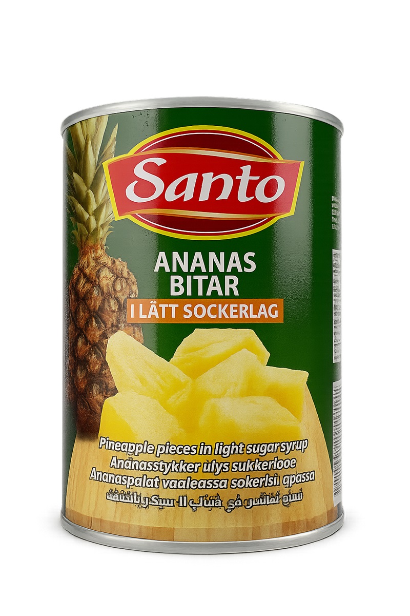S Ananas bitar 565gr*24