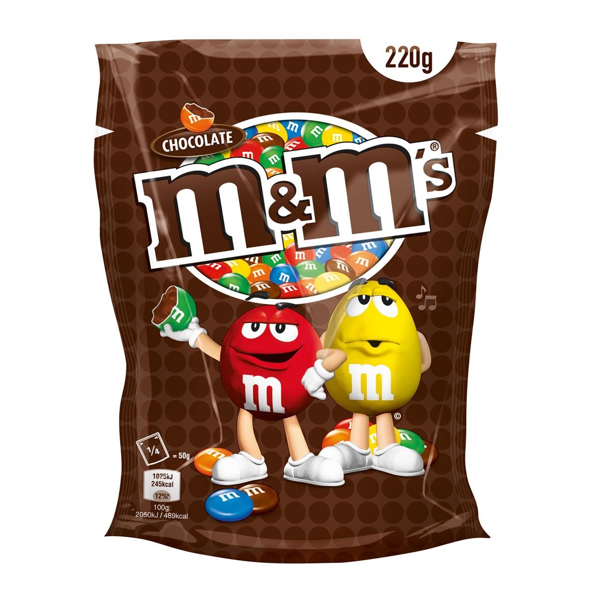 M&Ms Chokolad 125g*15 TEXT