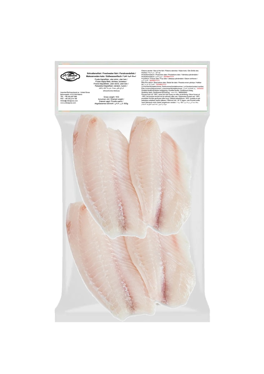 Fisk Niltilapia File 1 kg × 10