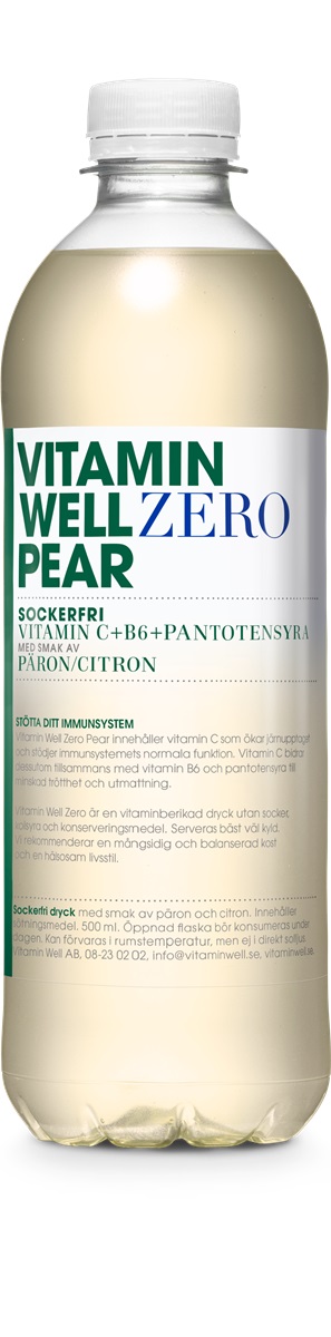 VitaminWell Zero Päron 50cl*12