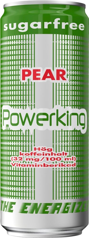 Powerking Grön Päron Sockerfri 250ml*24