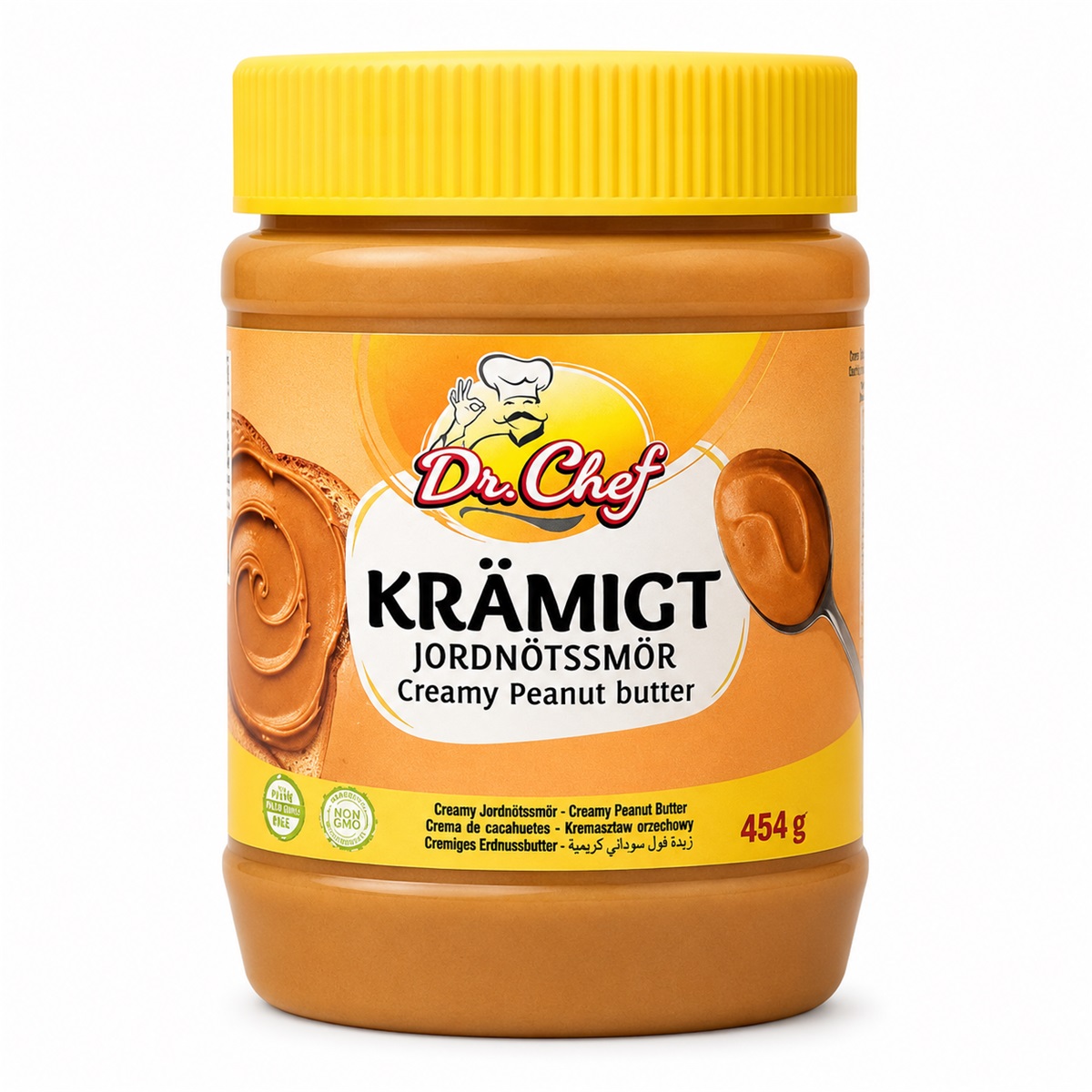 Jordnötssmör Gul krämigt  UG 454g*12