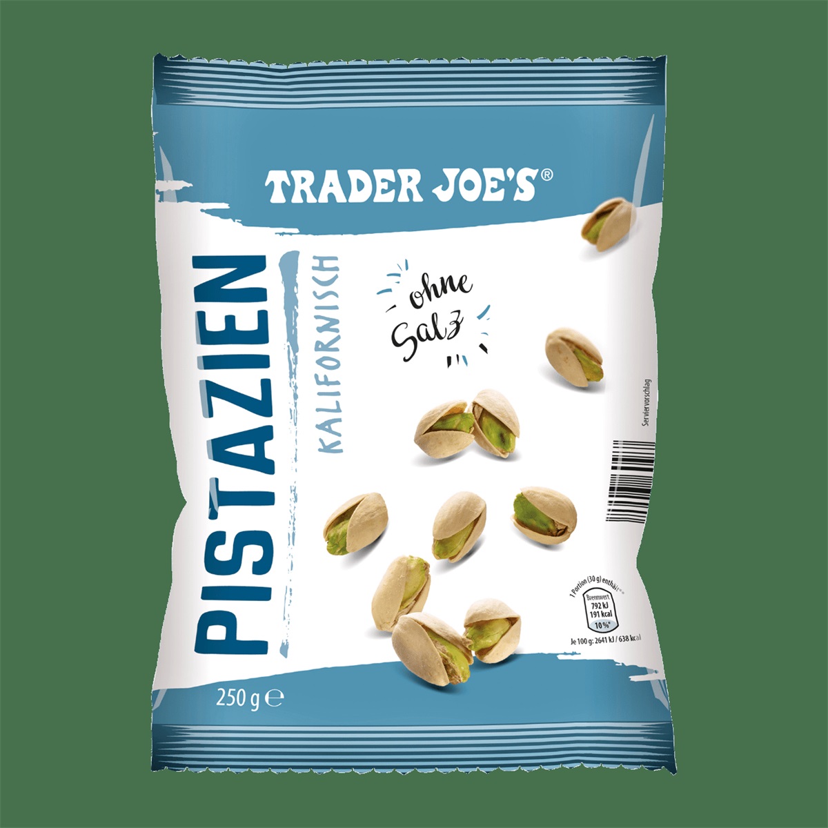 Pistagenötter Trader 250g*30 TEXT