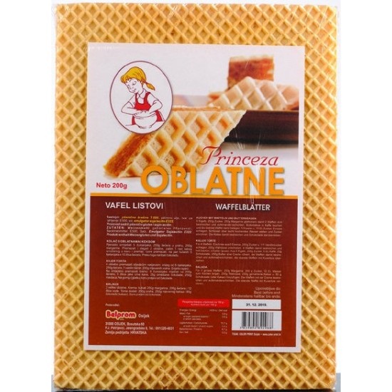 Oblatne 180g*20 TEXT