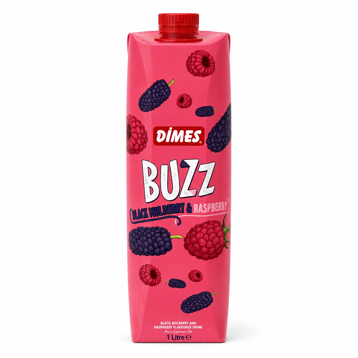 Dimes BUZZ Black Mulberry&Raspberry 1L*12-TEXT