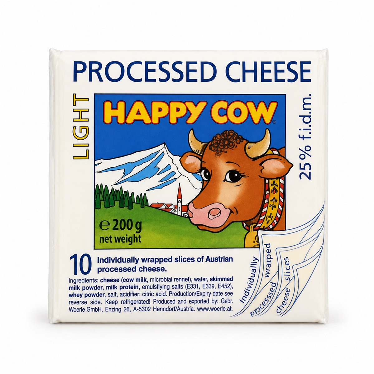 Happy Cow Ost Låg Fett 200gr*24