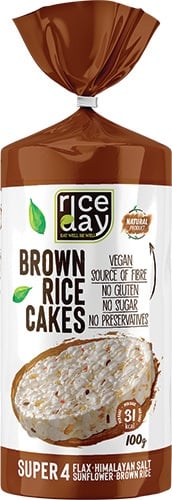 D Rice day rice cakes Flax 100gr*12