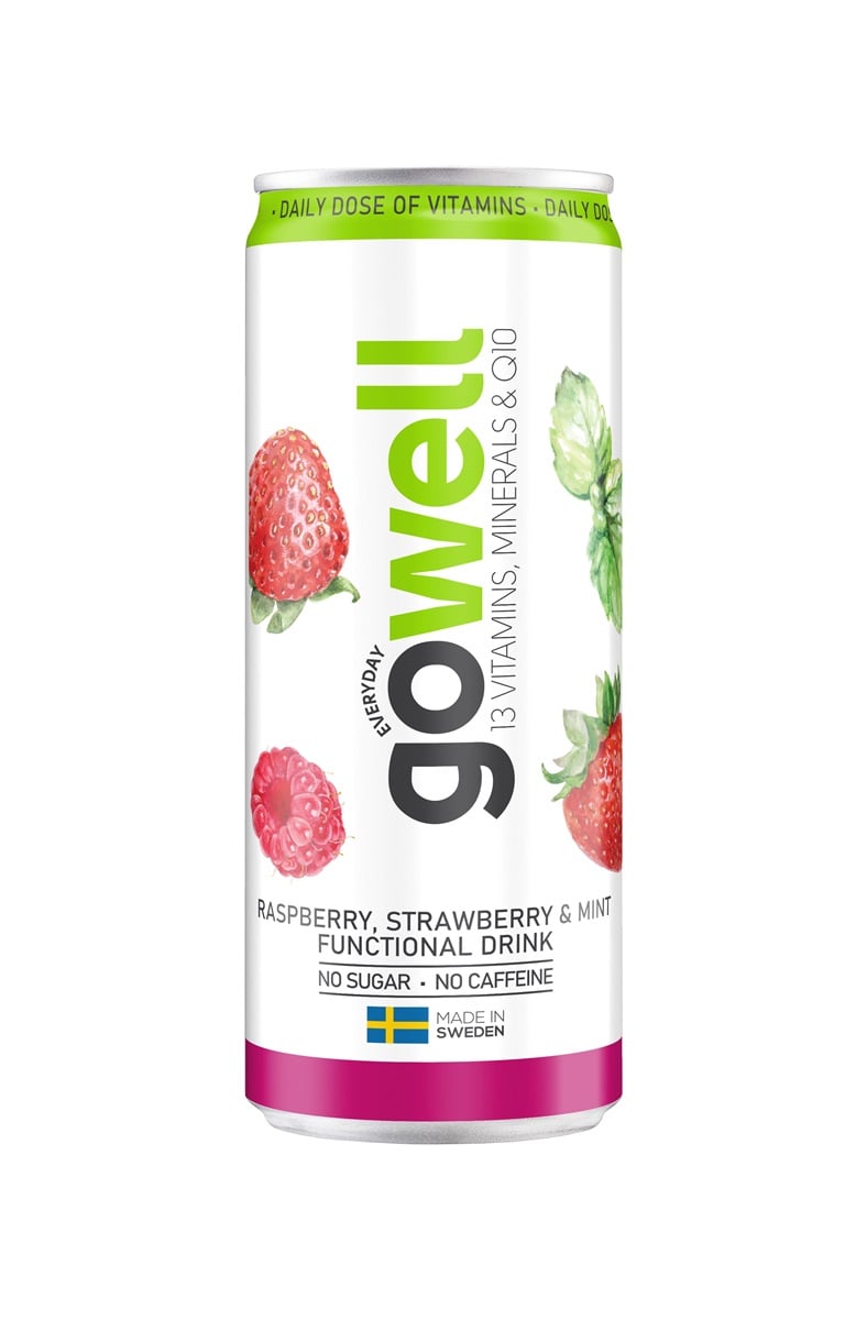 Gowell Jordgubb/Hallon/Mynta 33cl*24