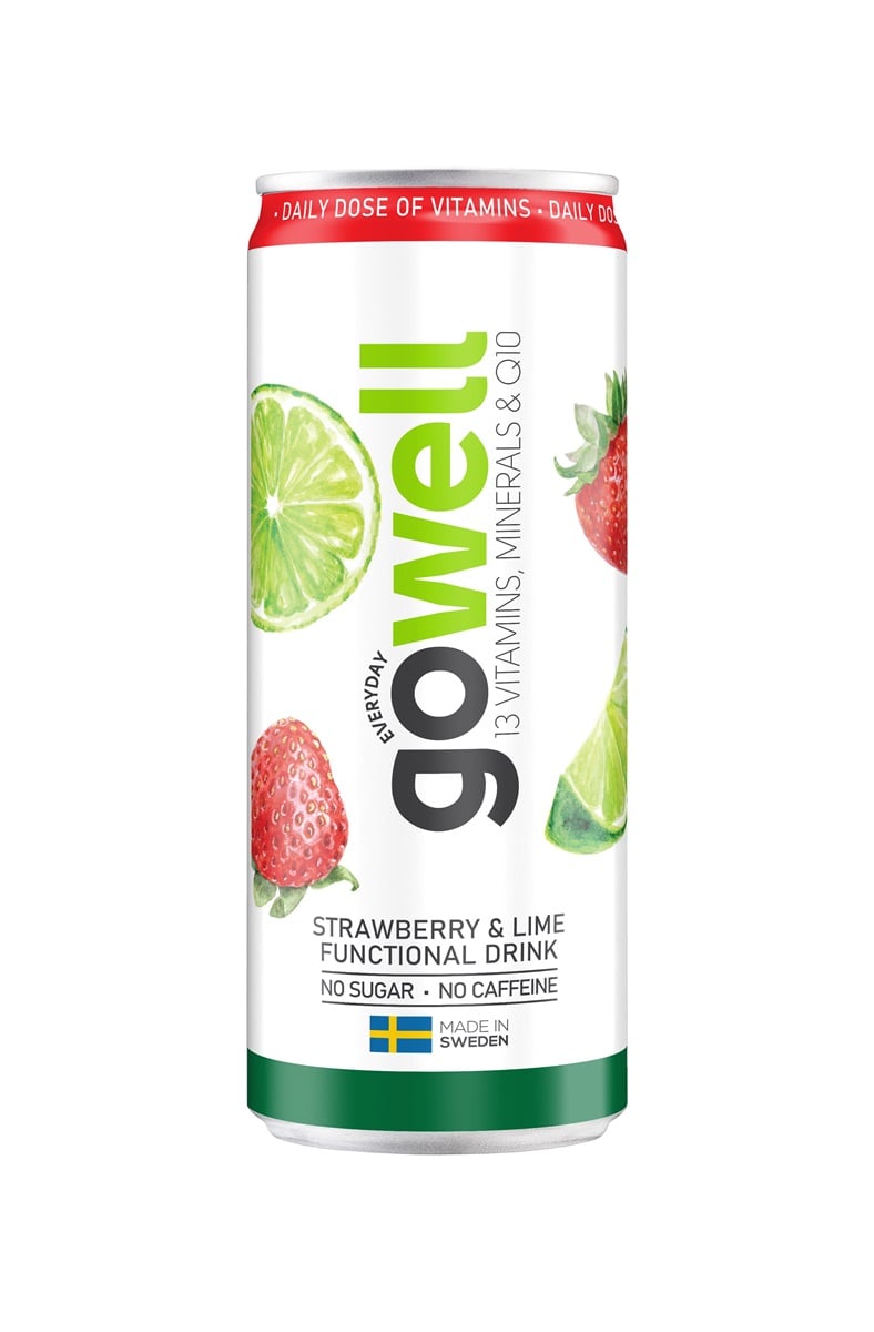 Gowell Jordgubb/Lime 33cl*24