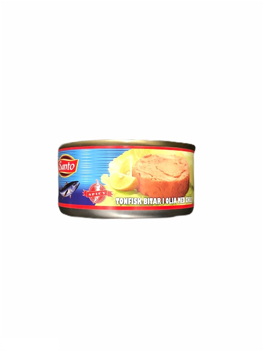 Tonfisk Bitar i olja med chili Santo170g*48