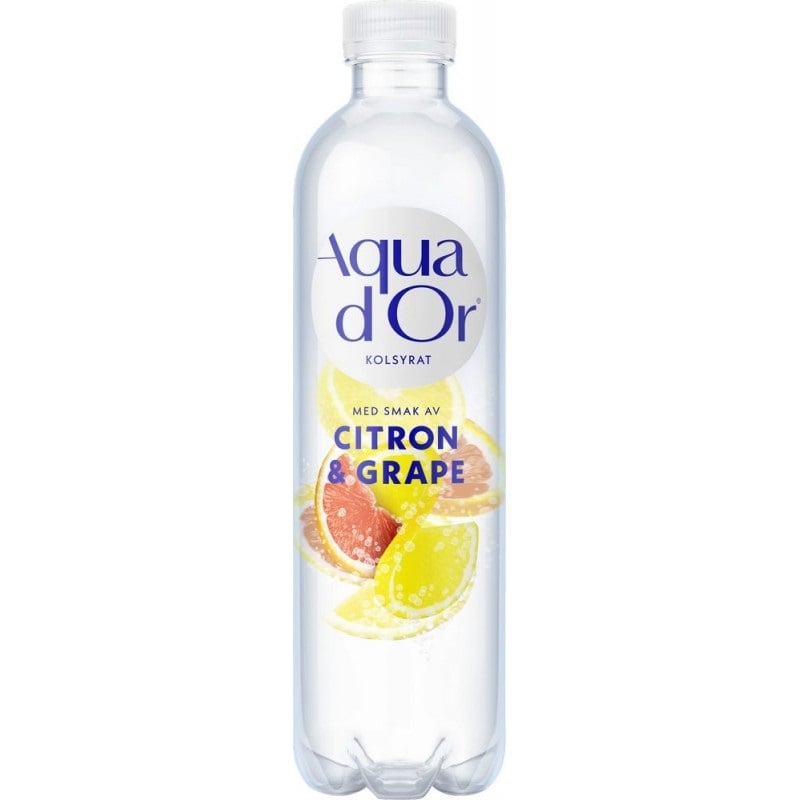 Aquador Kolsyrad Citron & Grape 50cl*12