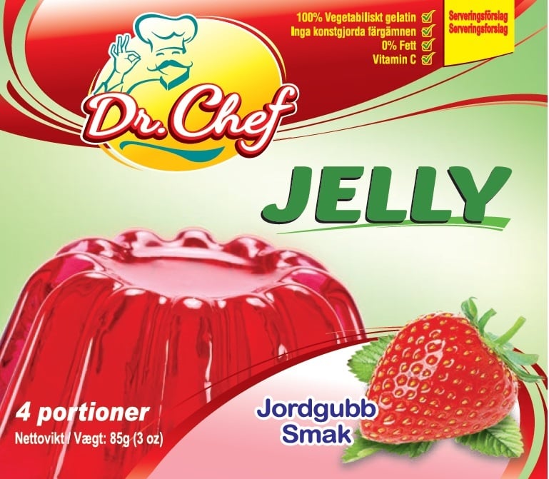 Dr Jelly jordgubb 85gr*72