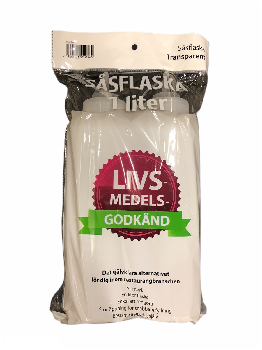 Såsflaska Transparent 1Lit*34